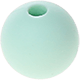 perles de silicone, 10 mm : menthe