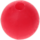 perles de silicone, 10 mm : rouge