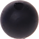 perles de silicone, 10 mm : noir
