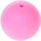 perles de silicone, 15 mm : rose bébé
