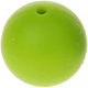 Silikonové korálky 15 mm : žlutozelená