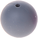 Silikonperlen, 15 mm : grau