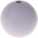 Silikonperlen, 15 mm : hellgrau