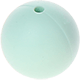 perles de silicone, 15 mm : menthe