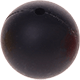 Silikonperlen, 15 mm : schwarz