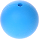 Silikonperlen, 15 mm : skyblau