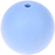Silikonperlen, 9 mm : pastellblau