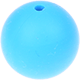Silikonperlen, 9 mm : skyblau