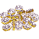 Perles intercalaires, 8 mm : jaune