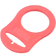 Transparent pacifier adapter rings of your choice : red