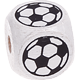 Cubes à lettres gravées – blancs, 10 mm – dessins : football
