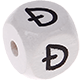 Bílé ražené kostky s písmenky 10 mm – chorvatský : Đ