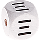 Cubes à lettres gravées – blancs, 10 mm – Grec : Ξ