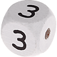 Weiße, geprägte Buchstabenwürfel, 10 mm – Russisch : З