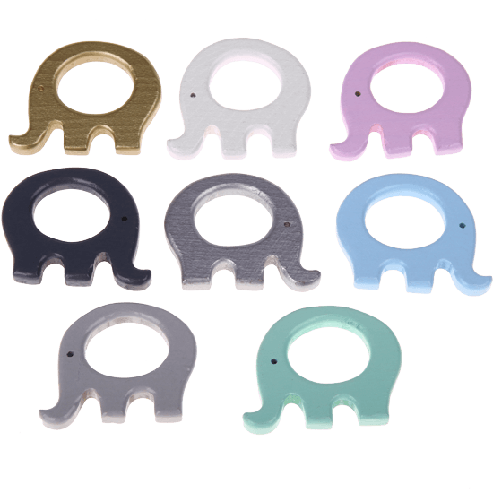 bite pendants – elephant, coloured