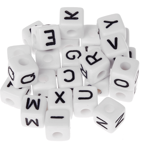 Kunststoff-Buchstabenwürfel nach Wahl
