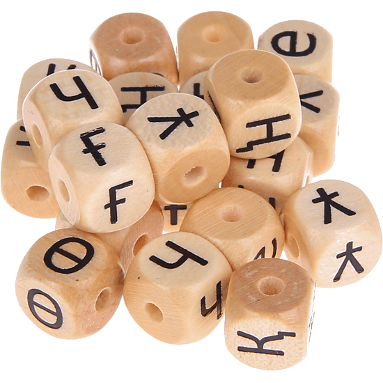 embossed letter cubes, 10 mm – Kazakh