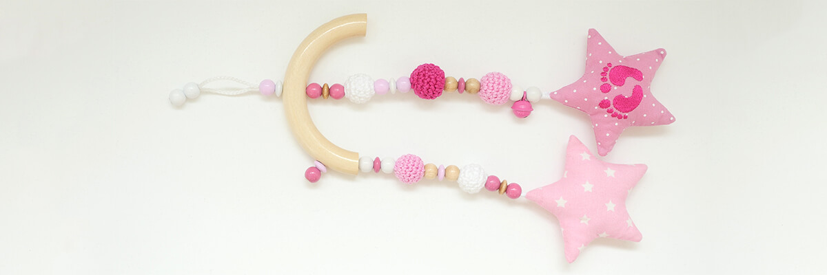 step-by-step instructions baby mobile: finished side strand