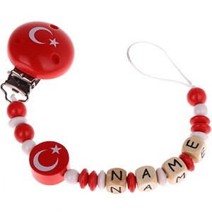 Speenketting in de Turkse nationale kleuren