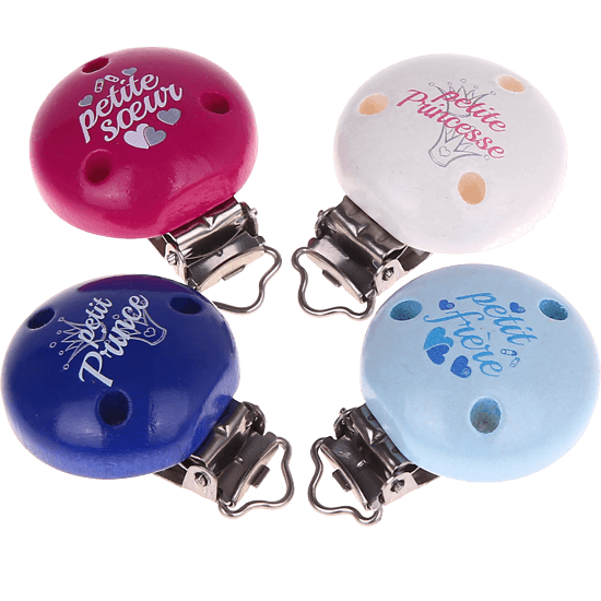 Lot De 3 Attache-tétines GTNCE En Silicone Avec Clip Bois - Pour Garder La Tétine Propre Et à Portée