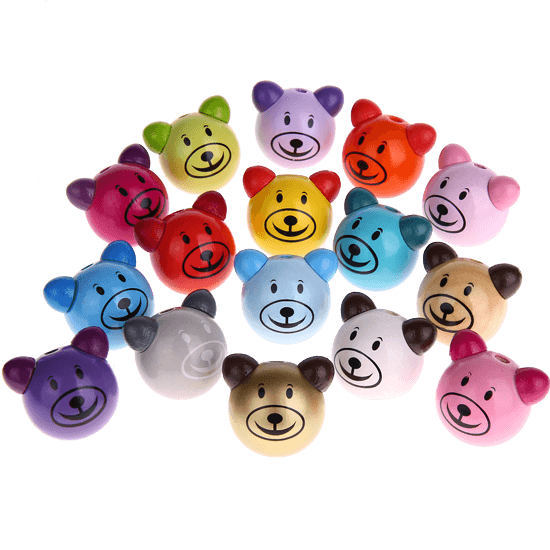Perles avec motifs – ours 3D