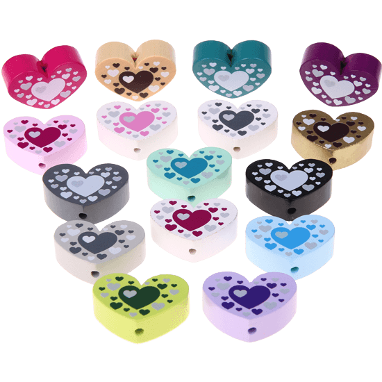 motif bead – heart with hearts