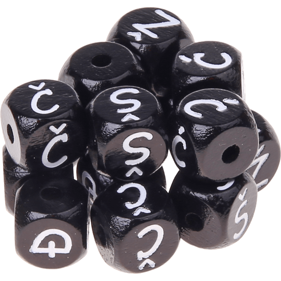 Cubos em preto com letras em relevo, de 10 mm – Croata
