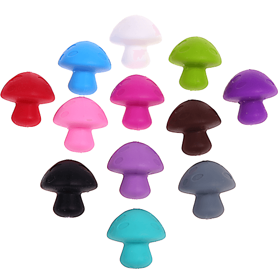silicone motif bead – mushrooms