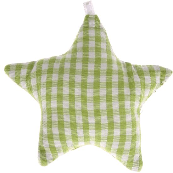 textile star – light green, chequered