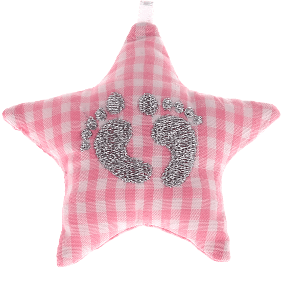 Звезда из ткани розовый малыша
