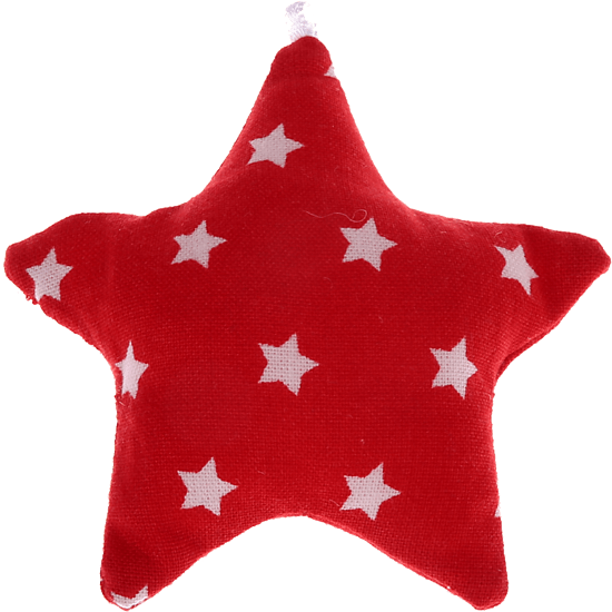 Estrela de pano vermelho com estrela